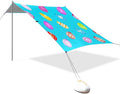 Easter Eggs Blue Beach Tent Sun Shelter Set UPF50+ UV Protection 10.5 x 9.19 FT Camping Shade Canopy with Sandbags Sand Anchors Carrying Bag and Others