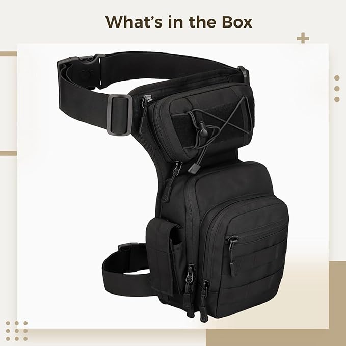 Waterproof Drop Leg Bag Adjustable Outdoor Thigh Pouch with Quick Release Buckles for Fishing Hiking Photography and Camping
