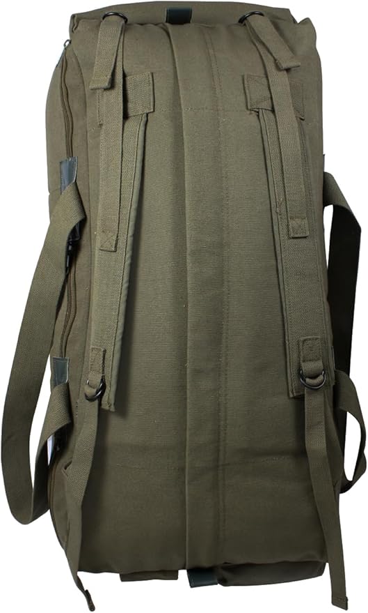 Olive Drab Israeli Military Mossad Tactical Duffle Bag – Heavy-Duty Army Travel Duffel Backpack with Straps