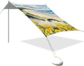 Beach Canopy with Windproof Ropes &amp Sandbags Beach Tent Sun Shade Sun Shelter for Camping Trips Fishing Backyard Fun or Picnics Beach