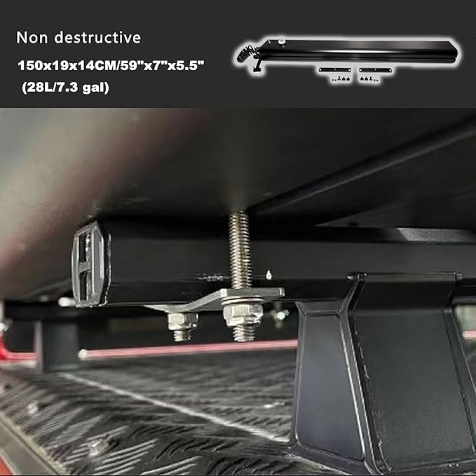Pressurized Water Tank with Hose Portable Camping Shower for Off-Road Vehicles RV SUV Roof Rack Storage