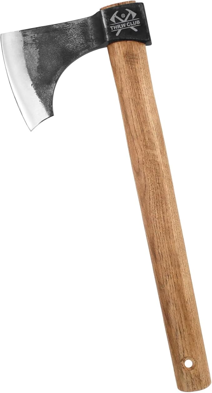 Professional Throwing Axe 16.5 Throwing Tomahawk with 1065 High Carbon Steel &amp Hickory Wooden Handle Perfect for Axe Throwiing Game Competition and Recreation Gift for Men