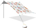 xigua Easter Egg Beach Tent Sun Shelter with Carrying Bag - Silver Coated Oxford Fabric Beach Canopy for Beach Camping Fishing - Includes Windproof Ropes Sandbags &amp Stakes