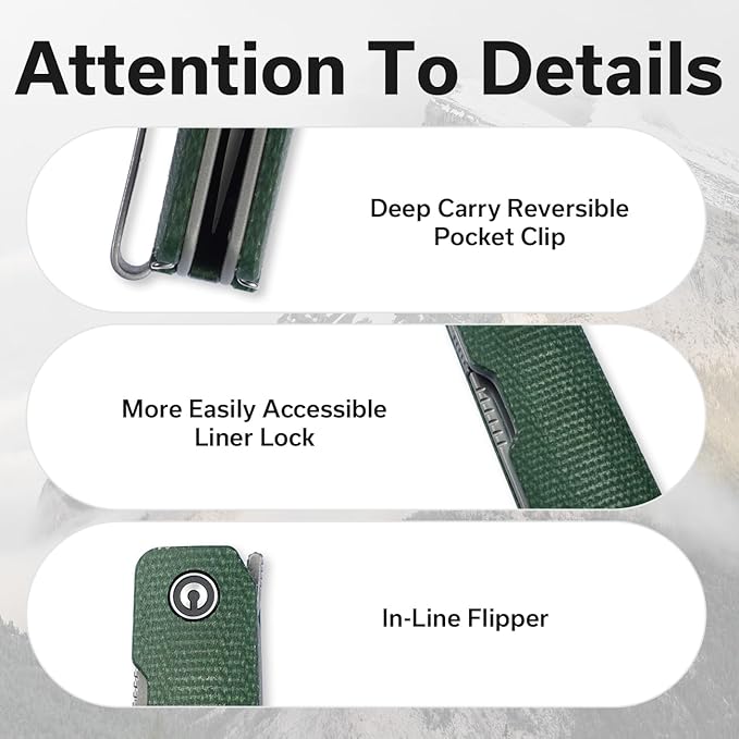 CIVIVI Sendy 3 In 1 Multitool Pocket Knife With Tweezers and Toothpick Ben Petersen designed Folding Knife for EDC Camping Daily Use Perfect Gifts for Men Women C21004A-1