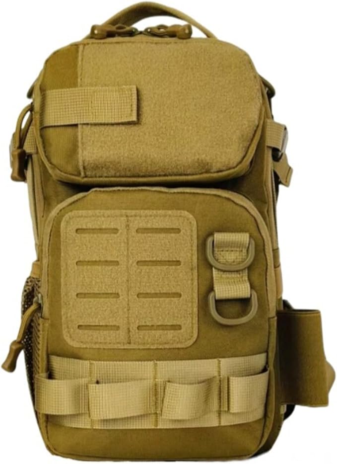 10L Tactical Sling Bag Backpack Ventilated Molle Assault Pack Waterproof Tactical Chest Bag Crossbody Single Shoulder Bag