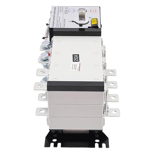 63A 110V Dual Power Automatic Transfer Switch Manual Transfer Switch 50/60Hz Din Rail Mounted Mini ATS 2/3/4P 63/32A for Hone Generator and Backup Power RV (4P 250A)