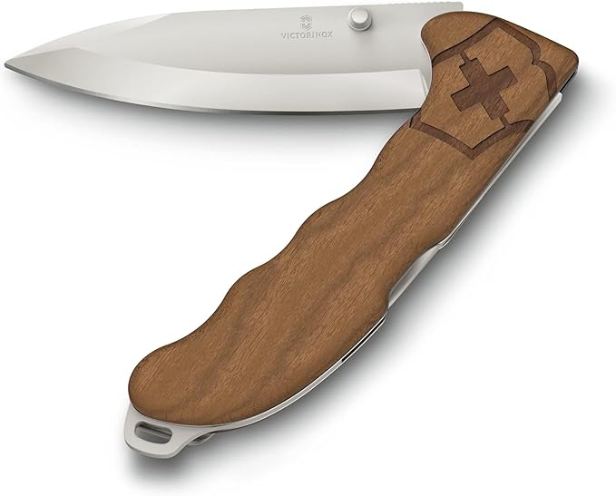Victorinox Evoke Swiss Army Knife Featuring a Foldable Blade with Thumb Stud and Lockback Mechanism