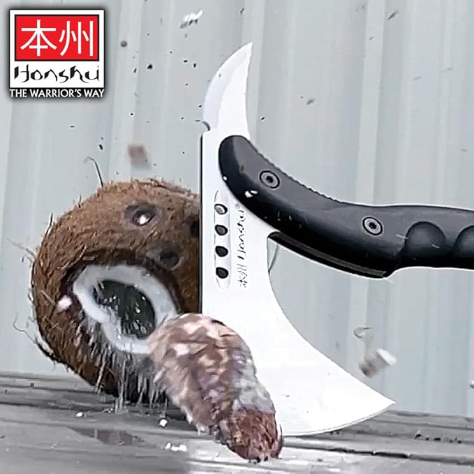 Honshu Karito Tomahawk Axe | Savage Blend of Tradition and Innovation | Premium Leather Sheath