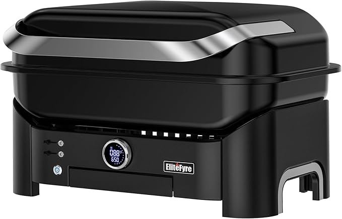 Volteq Electric Grill with Smart Tem Control for Apartments - 6-in-1 Smokeless Compact Patio BBQ Grill for Balcony &amp Deck 1500W Fast Heating No Flames Perfect for Rentals