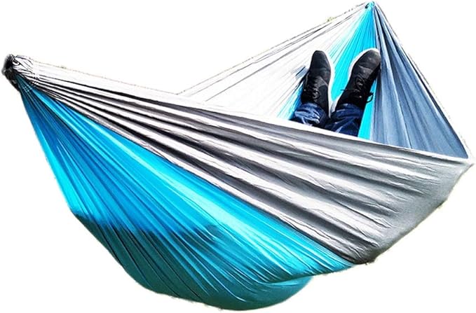 Portable Hammock Outdoor Double Camping Hammock Lightweight Nylon Parachute Hammocks for Patio Backyard for Backpacking Beach (Color : F Size : 270X140cm)