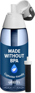 Brita Hard-Sided Plastic Premium Filtering Water Bottle BPA-Free Reusable Replaces 300 Plastic Water Bottles Filter Lasts 2 Months or 40 Gallons Includes 1 Filter Night Sky - 36 oz.
