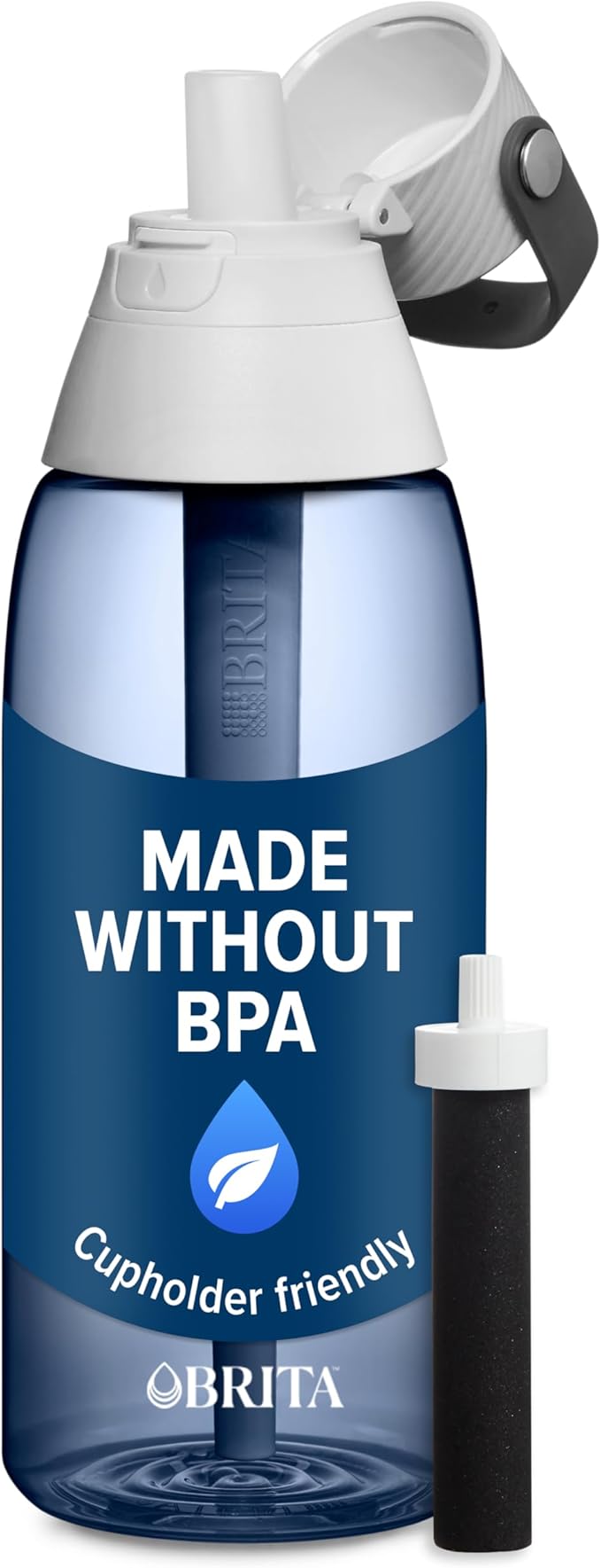 Brita Hard-Sided Plastic Premium Filtering Water Bottle BPA-Free Reusable Replaces 300 Plastic Water Bottles Filter Lasts 2 Months or 40 Gallons Includes 1 Filter Night Sky - 36 oz.