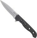 CRKT M16-01S Folding Knife with Frame Lock: Stainless Steel Plain Edge Blade Stainless Steel Handle Reversible Pocket Clip M16-01S