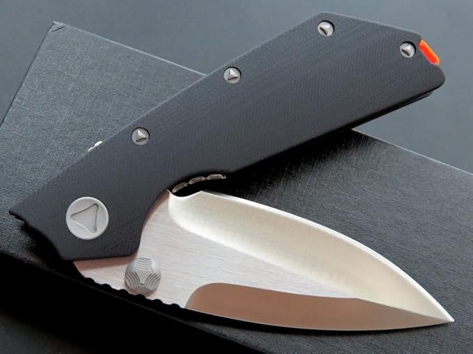 Eafengrow EF335 Folding Knives D2 Blade and G10 Handle5 inch Closed EDC Pocket Folding Knife with Clip (black)