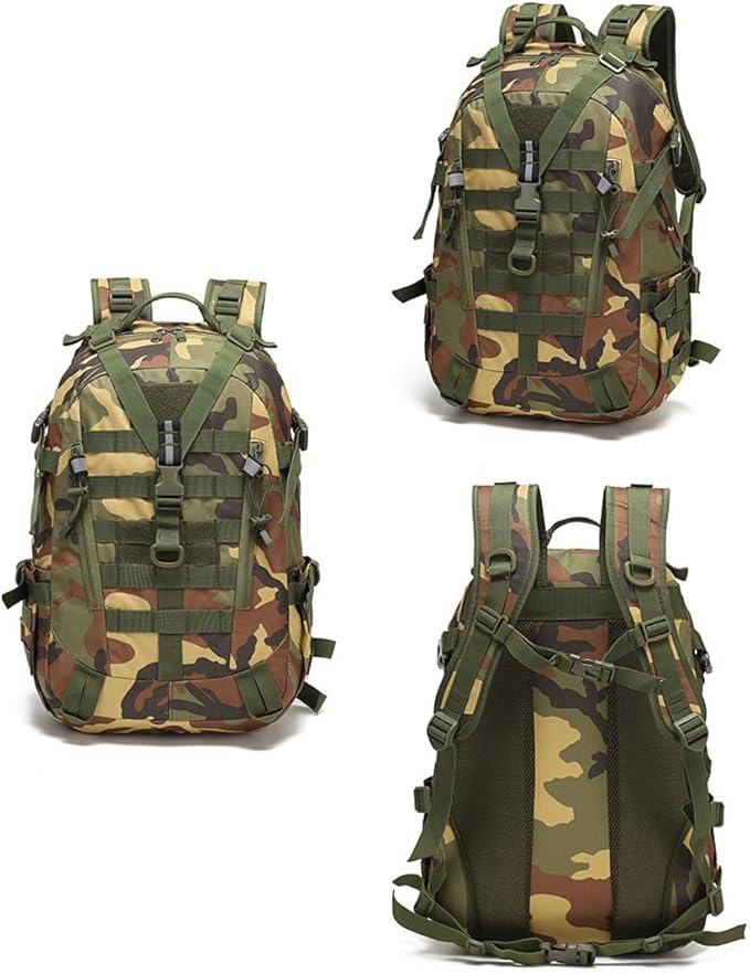 Military Tactical Backpack Large Military Pack Army 3 Day Assault Pack Molle Bag Rucksack Assault Bag (Jungle Camouflage)