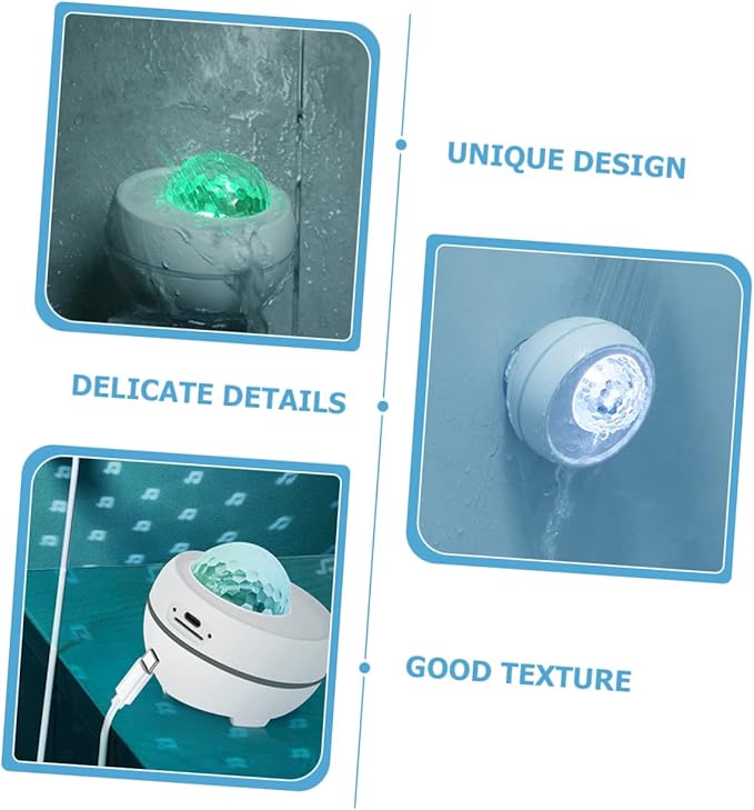 Happyyami Shower with Night Light Projector Multipurpose Portable for Bathroom Camping and Outdoor Use