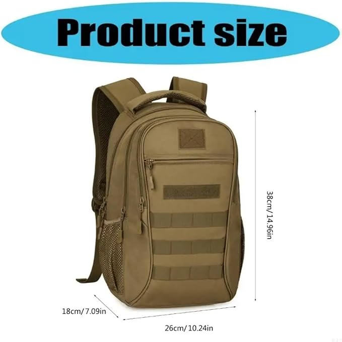 Military Tactical Backpack for Men Mini Daypack Small Tactical Assault Bag for Hunting Camping Trekking(Brown)