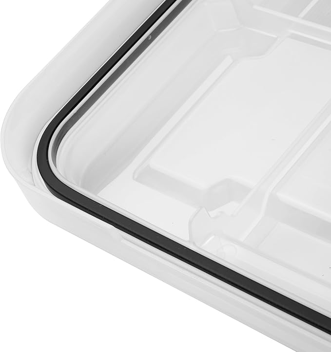 Sterilite 18 Pack 5 Gallon Gasket Box Stackable Plastic Storage Container with Lids Black - Waterproof and Dustproof Tote for Home Organization