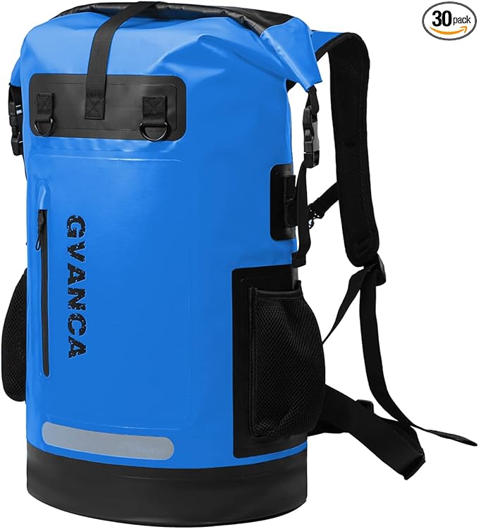 Waterproof Roll Top Kayak Backpack Floating Outdoor Dry Sack Boating Sailing Canoeing Rafting Fishing Camping 35L Blue