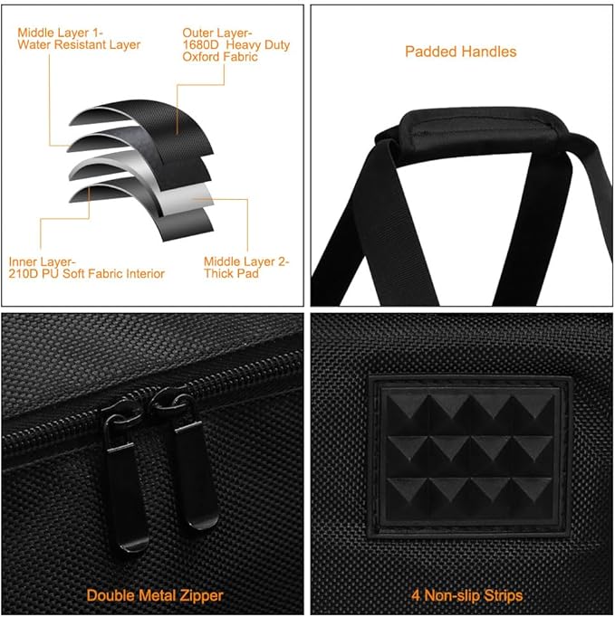 Carrying Case Compatible with Jackery Explorer 2000 V2 Water Resistant Padded Portable Power Station Storage Bag for RV Travel Outdoor Camping