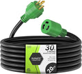 RVMATE 3 Prong 30 Amp Generator Extension Cord 20 Feet NEMA L5-30P/L5-30R 125V SJTW Jacket