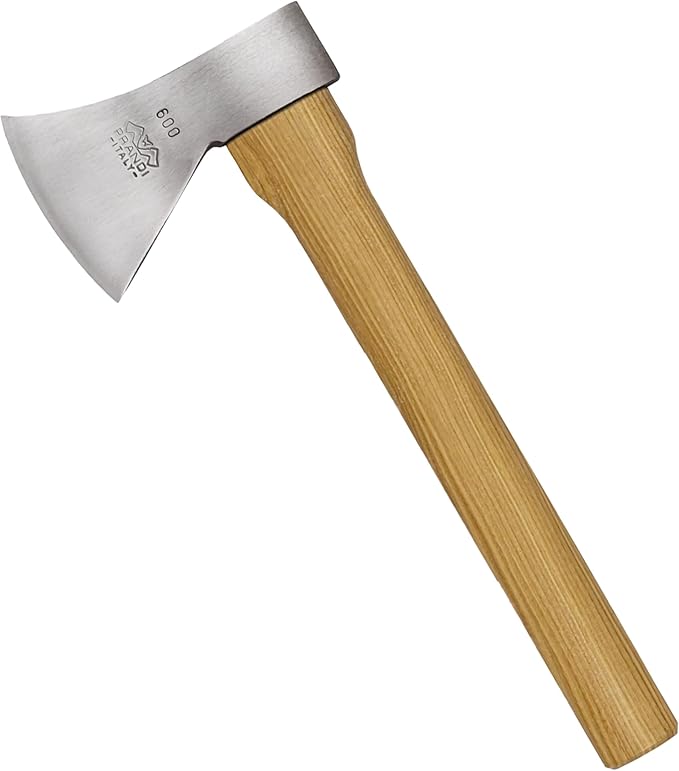 Prandi Professional Throwing Hatchet - 14” Competition Axe C43/C45 Carbon Steel - 1.32lb Tournament Grade with Hickory Handle - Made in Italy