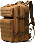 Tactical Backpack Military Molle Hiking 45L Multifunctional camouflage sports mountaineering in dark brown