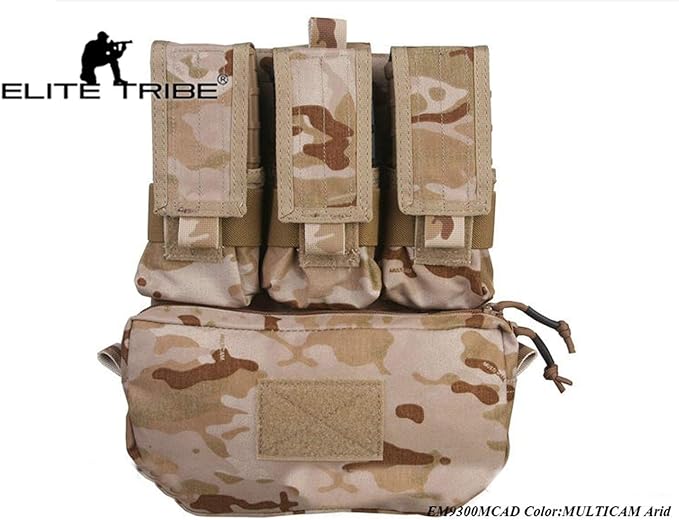 Emerson Assault Back Panel Airsoft Combat Molle Vest Waist Bag