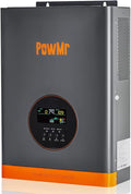 PowMr Solar Inverter 3000W 24V Peak 9000W Low-Frequency Pure Sine Wave Inverter 24V to 110V Built-in 60A MPPT Controller fit for Lead-Acid Lithium Battery and Support Utility/Solar Charge