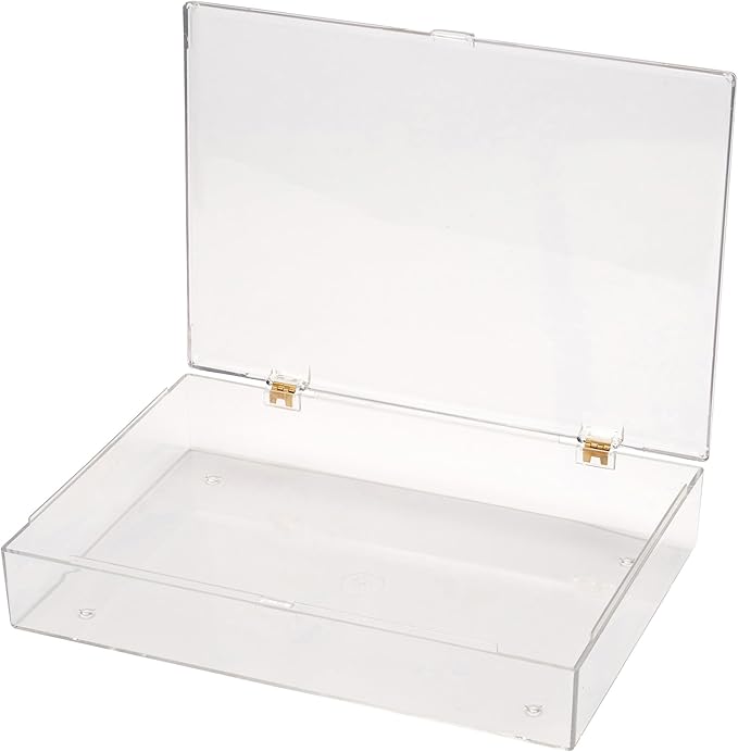 Pioneer Plastics 700C Clear Rectangular Plastic Container with Snap Closure Lid 13.125 W x 9.1875 D x 2 H Pack of 2
