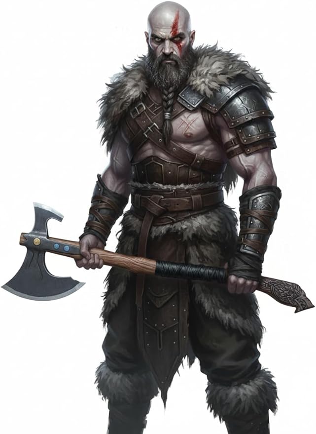 Handmade Viking Kratoss War Replica Battle AxeTwo Handed Large Vikings Axe Cosplay Real Hatchet Solid Fenrir Engraved Wood Handle SkardeNorse Mythology 38