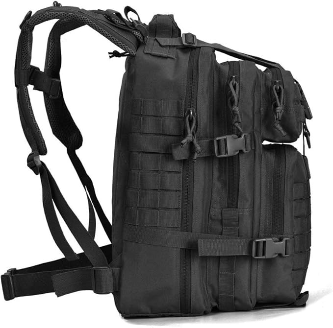 45L Tactical Backpack Military Tactical Bag Pack Army Molle Survival Bags Backpacks (black)