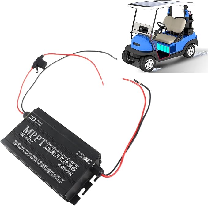 600W MPPT Boost Solar Charge Controller 12V-50V Input with LCD Display Step Up Charging for 24V 36V 48V 60V and 72V Batteries in Solar Kits