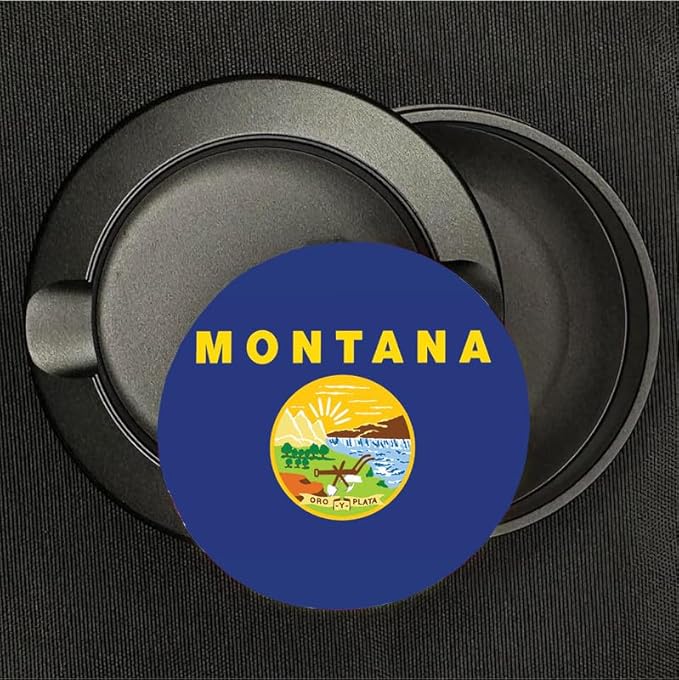 Brotherhood Metal Zyn Container - Metal Zyn Holder - Zyn Metal Can - Metal Container for Zyn Holder - Metal Zyn Can Golf Gifts for Him - Zyn Containers for Golf - Montana State Flag