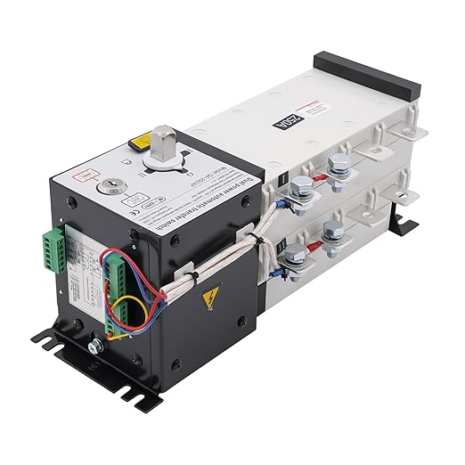 110V 250A Dual Power Industrial Automatic Transfer Switch 4P Dual Power Generator Changeover Switch for Hospitals High-Rise Buildings Shopping Malls Factories Support Manual/Auto Adjustment