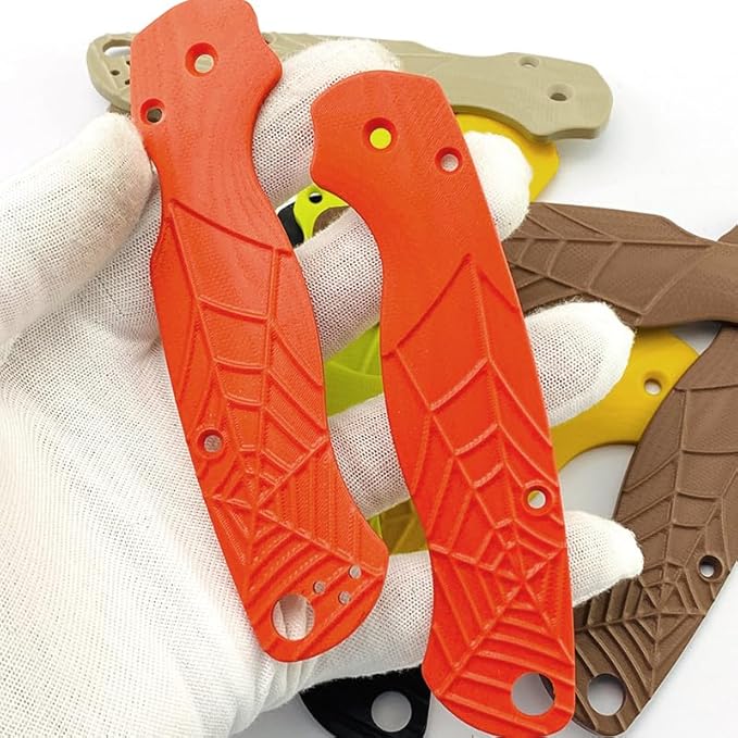1 Pair G10 Scales Handle Fits for C81 Paramilitary 2 Custom Handle Patch DIY Making Replacement Accessory(Red)