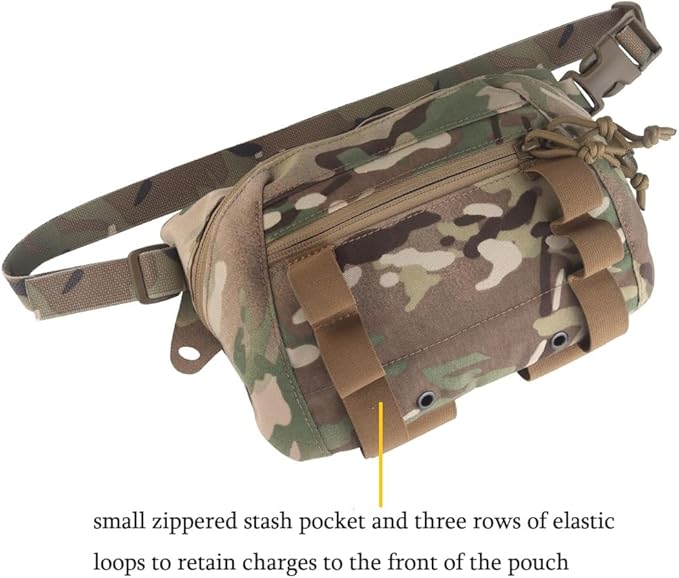 Large Multi-Purpose Drop Pouch Universal Tactical Fanny Pack Vest Hook and Loop EDC Admin Wait Bag