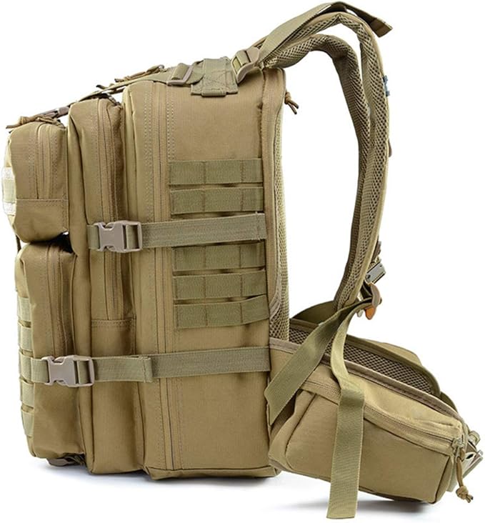 Outdoor Sports Pack Hiking Bag Tactical Rucksack Camo Knapsack Combat Camouflage Tactical Molle 40L Backpack - Green