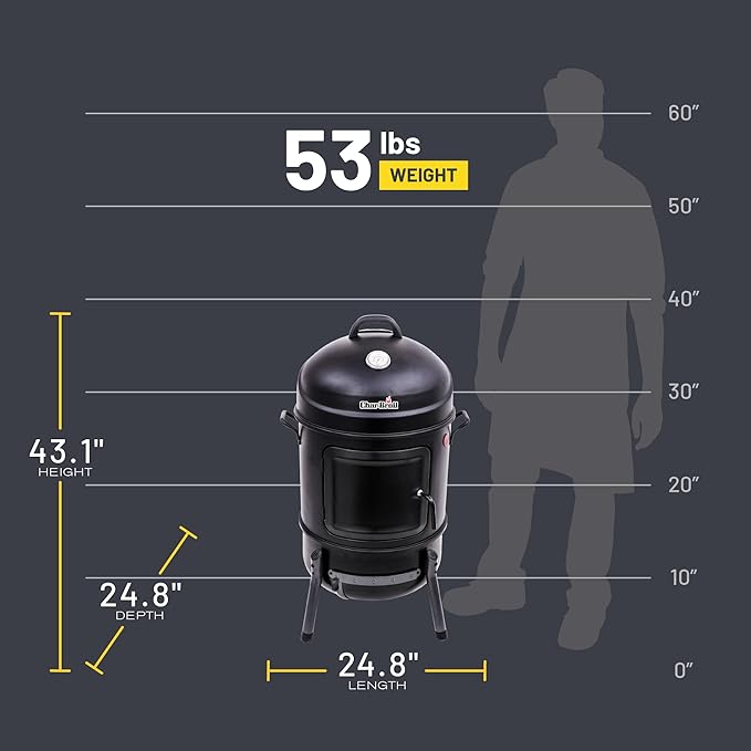 Charbroil® 20 Bullet Charcoal Smoker Black - 18202076