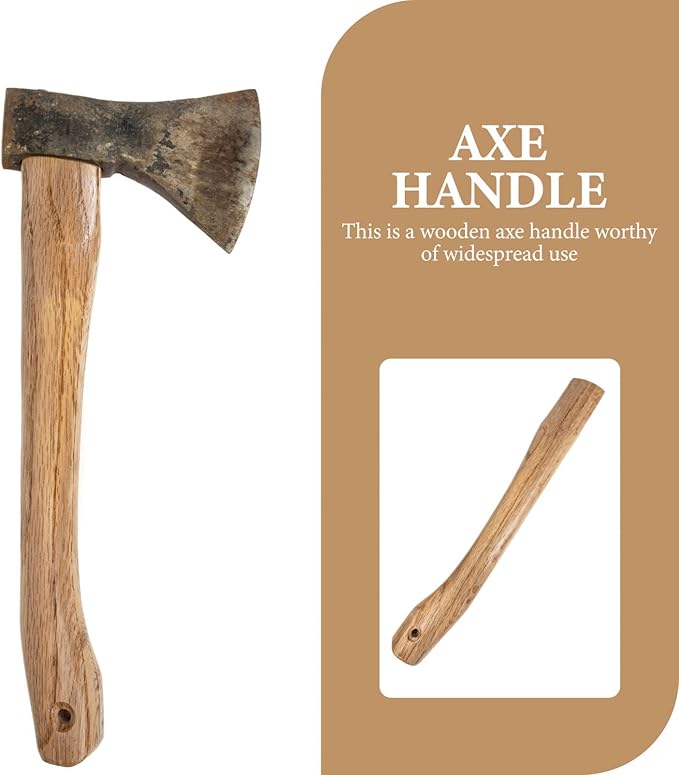 Wood Replacement Handle for Camp 14.6 Inch Hatchet Handle Replacement Hickory Hatchet Handle Replacement 37x4.5cm