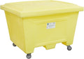 Enpac Extra Large Tote Bin with Lid and 4 Wheel Kit Yellow 223 Gallon 100% Polyethylene Durable UV Resistant Nestable Forkliftable