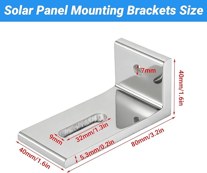 L Foot Solar Mount Aluminum Alloy Photovoltaic Panel Mounting Bracket Photovoltaic Mount for Roof PV System Waterproof &amp Weather ProofStrong Load (10PCS)