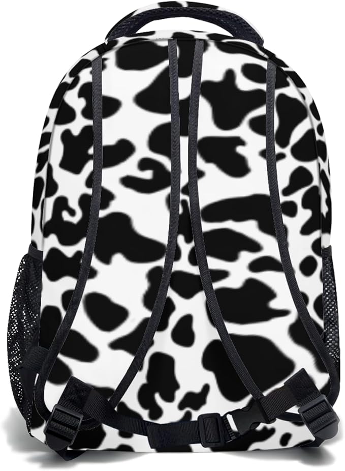 Girls School Backpack Cow Print Cute Aesthetic Backpack Lightweight Large Capacity Student Bookbag for Elementary Middle School Teen Girls Back to School Travel Daypack