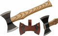 16 Ashwood Handle Double Bit Carbon Steel Outdoor Chopping Hand Axe with Sheath