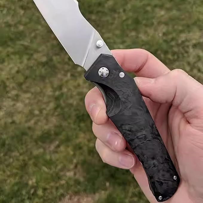 Blank Material For Resin Knife Handle 2pcs Luminous Green Carbon Fiber Board with Marble Texture(135x40x5mm)