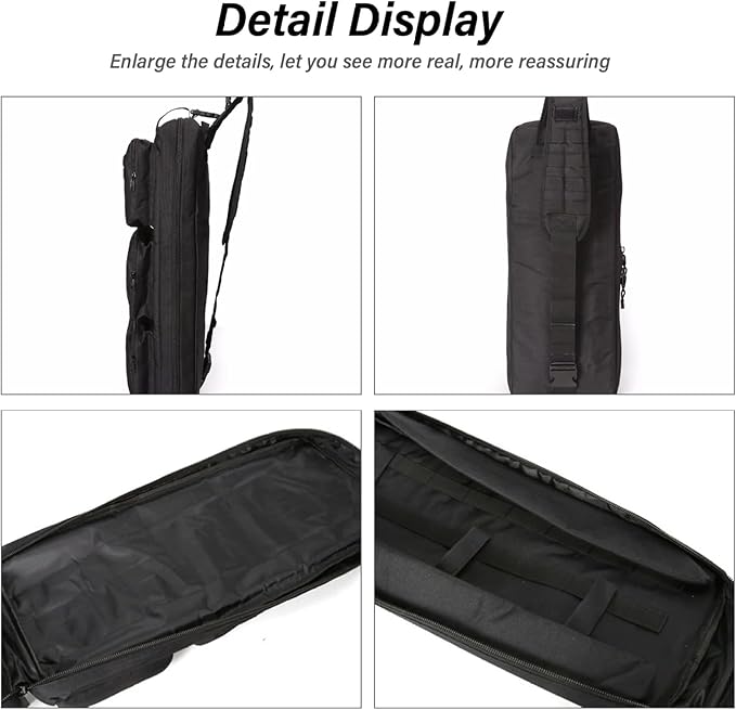 Foldable Lightweight Sling Bag for Rifle - Adjustable Nylon Rifle Backpack for Men Outdoor Hunting Airsoft and Army Use with Zipper Closure