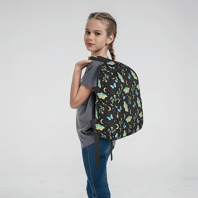 Travel Backpack goth moon moth Butterfly Daypack