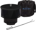 Blue Sky Outdoor Living Ridge Portable Fire Pit Smokeless Fire Pit with Spark Screen Lift and Carrying Bag Black