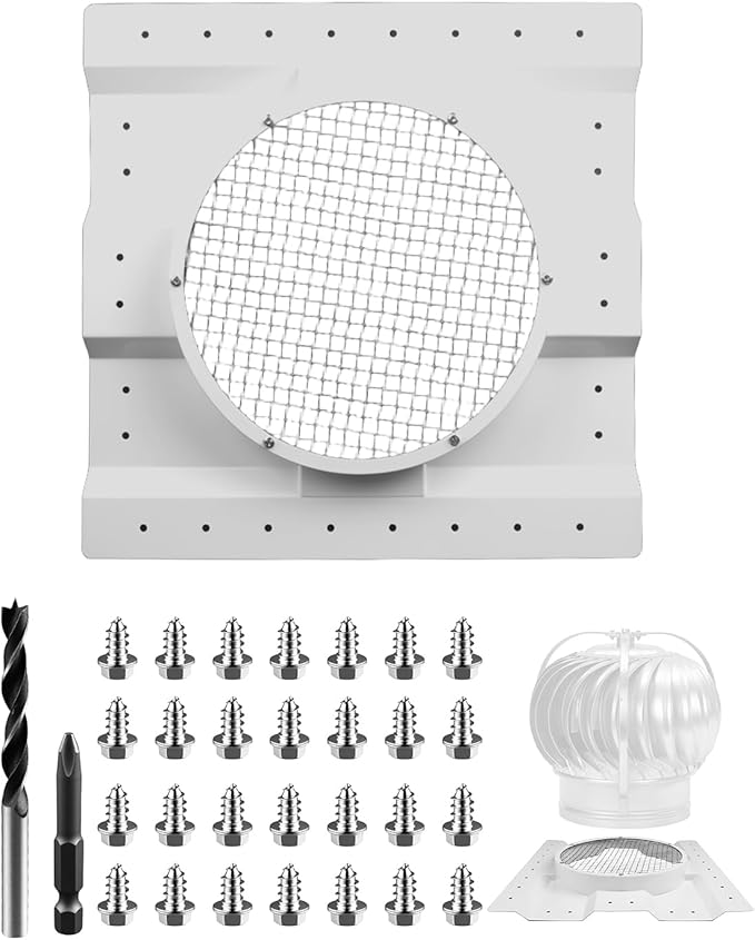 1pcs 12 Inch Container Roof Vent Adapter Multifunctional Roof Ventilation System Adapter Compatible with Conex Container for Whirlybird Turbine Vent and Solar Roof Fan