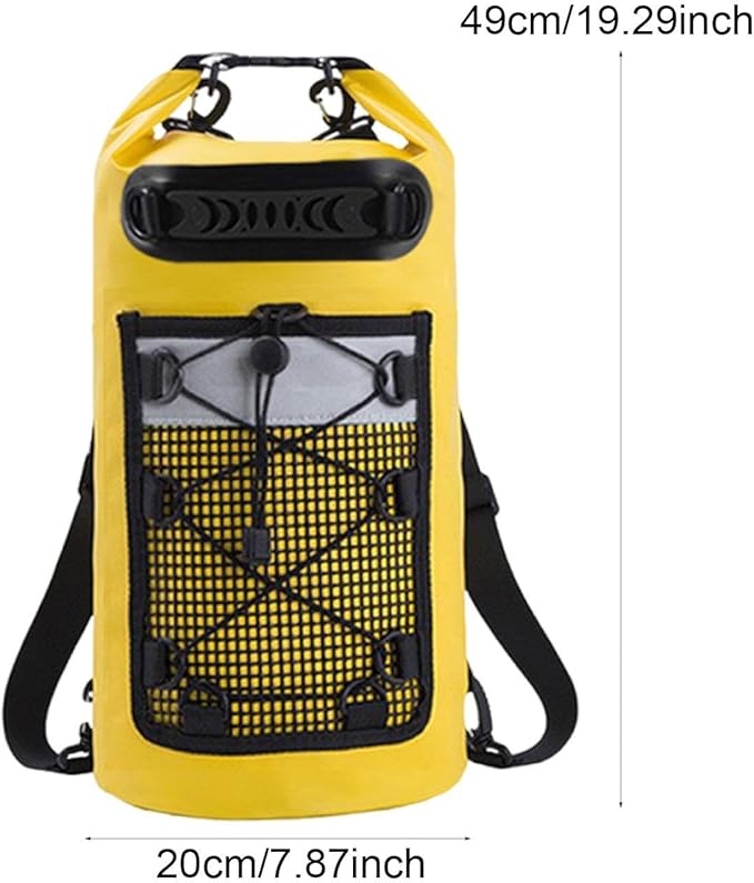 Dry Bag Storage Bag Keeps Gear Dry 10L Lightweight Comfortable with Handle for Camping Men/Women Boating Hiking Rafting Yellow